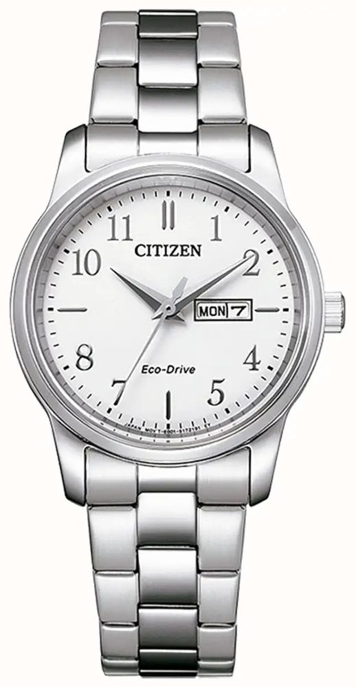 Citizen Women's Eco-Drive White Dial Stainless Steel Bracelet
