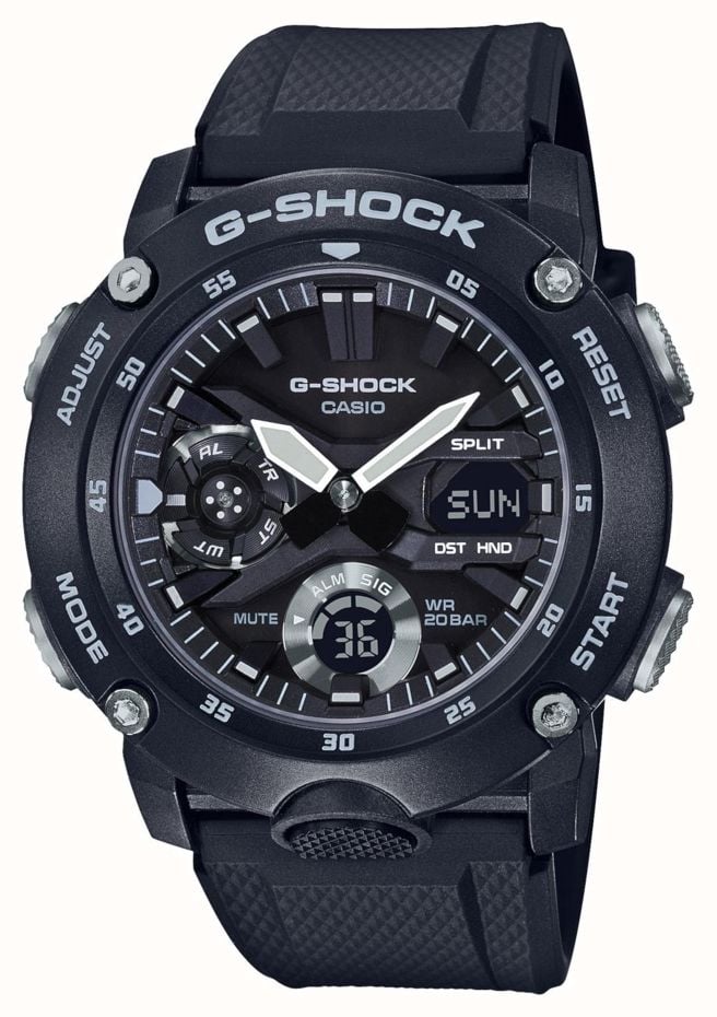 Casio | G-Shock Carbon Core Guard | Black Rubber Strap | GA-2000S