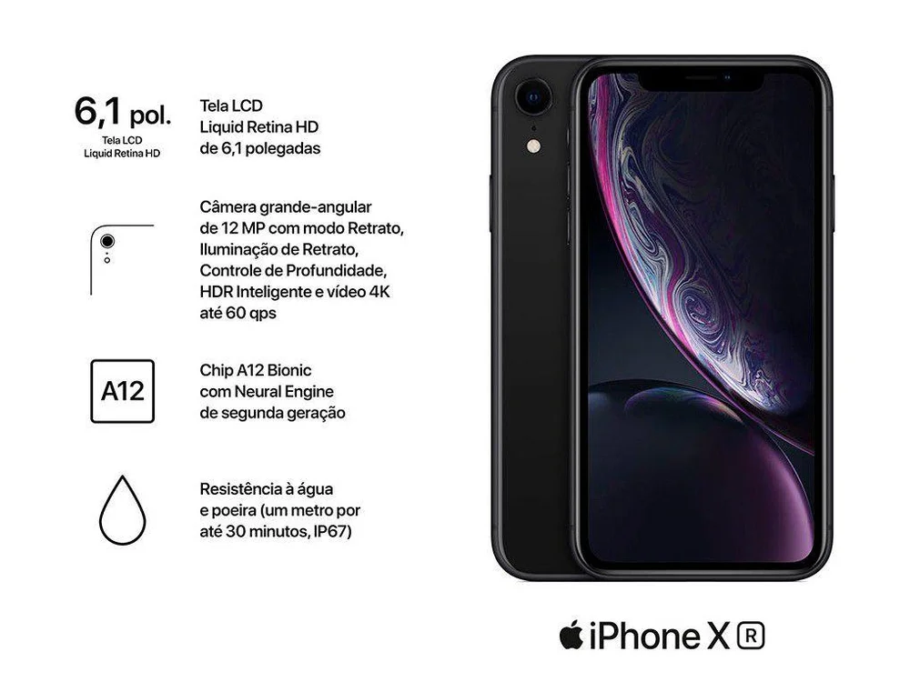 Iphone Xr 64GB Preto| KaBuM!