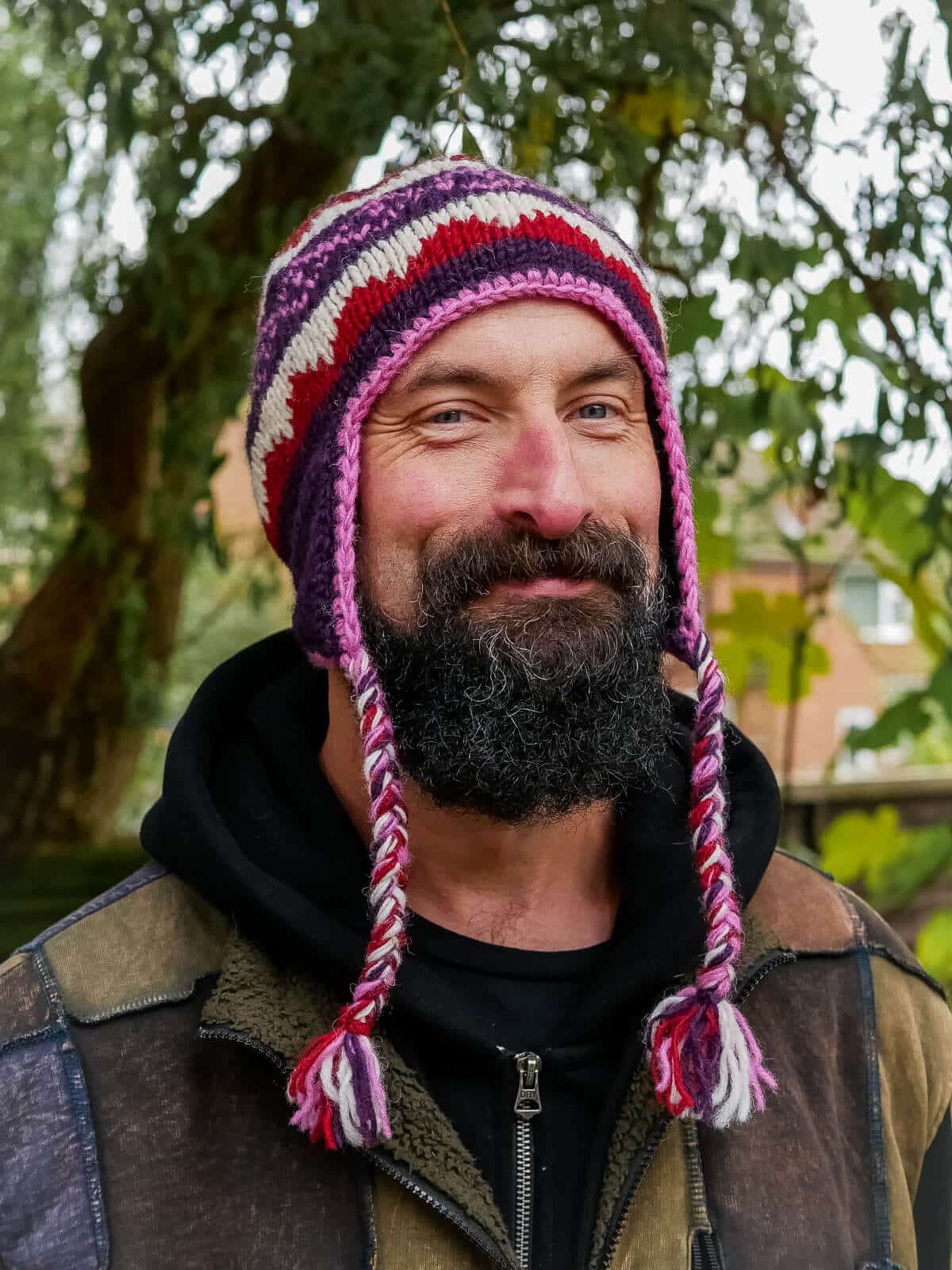 Purple Woolly Hat | Fair Trade | Karma Gear | Handmade
