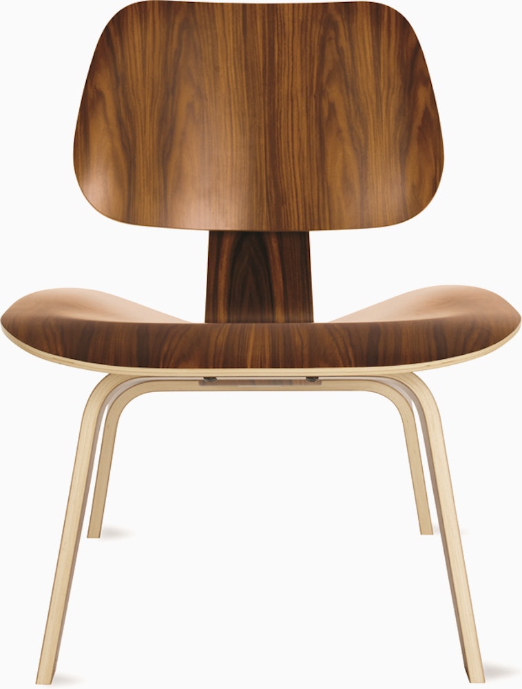 Eames Molded Plywood Lounge Chair Wood Base (LCW), Non Upholstered