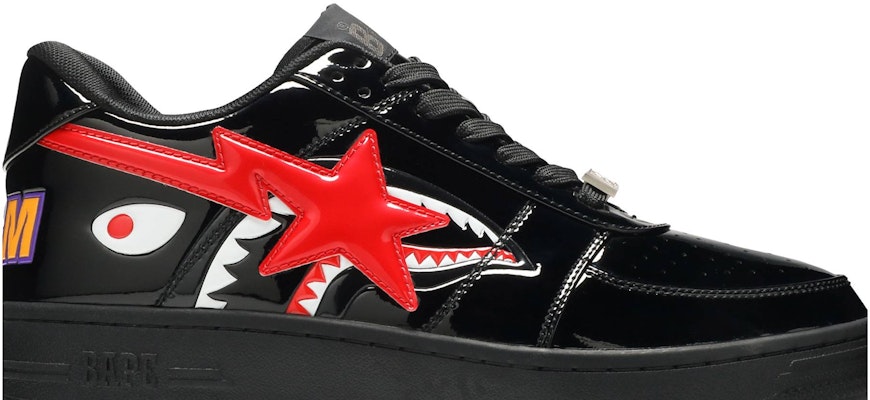 Buy BAPE Bapesta Low M2 'Shark Face - Black' 1H30191012-BLK