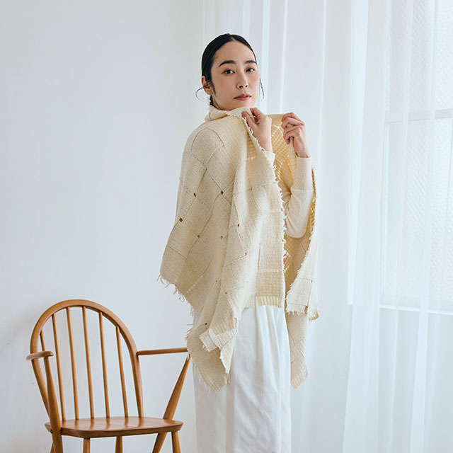 WEB限定】SILKKI シルッキブランケットストール White｜家を装う｜中川