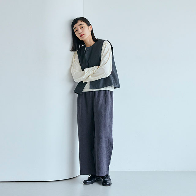 厚手麻のワイドパンツ｜衣料品｜中川政七商店 公式サイト