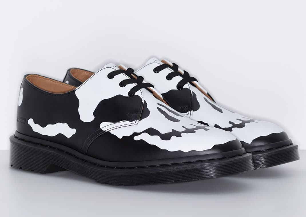 Supreme is Turning the Dr. Martens 1461 3-Eye Shoe into a Creepy Skull