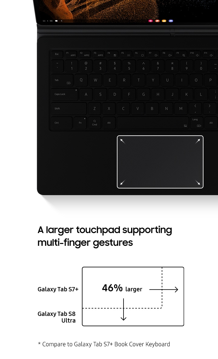 Galaxy Tab S8 Ultra Book Cover Keyboard Black | Samsung KSA