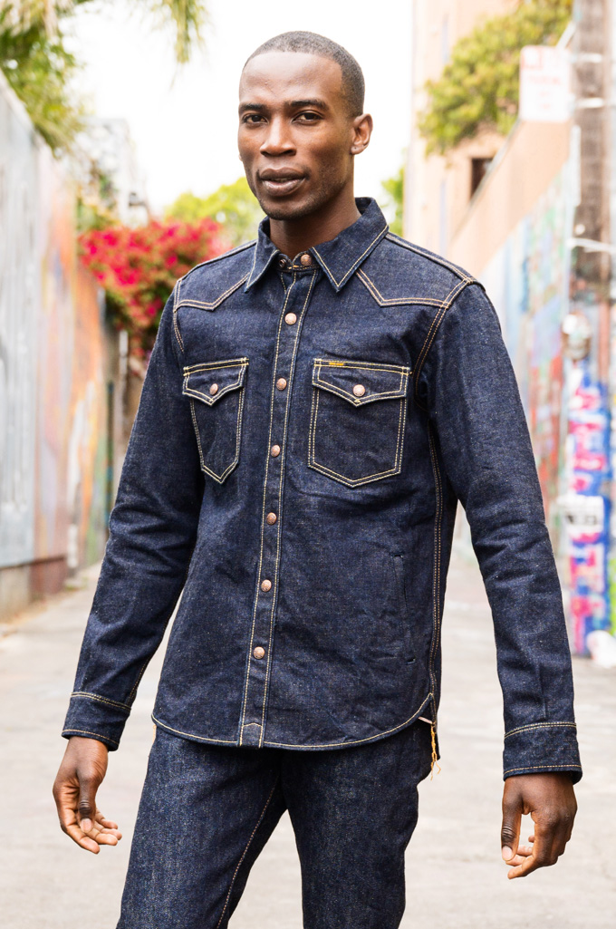 Iron Heart CPO Shirt w/ Hand Pockets - IHSH-292-IND - 18oz Indigo