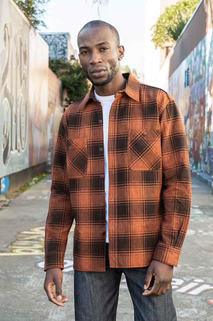 Studio D'Artisan Amami-Dorozome Mud-Dyed Winter Heavy Flannel - Brown