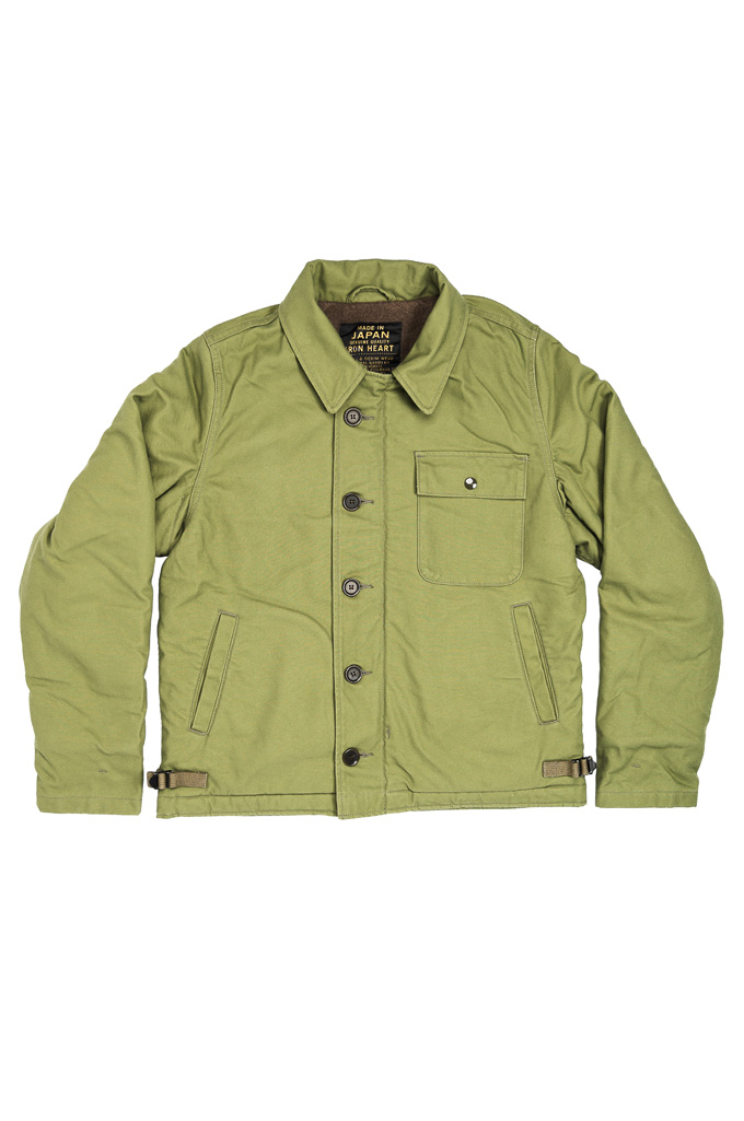 Iron Heart Military Serge A2 Deck Jacket - IHM-39-OLV - Olive