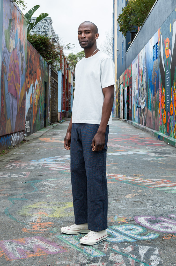 Sugar Cane Fiction & Romance Work Pants - 8oz Indigo Stripe