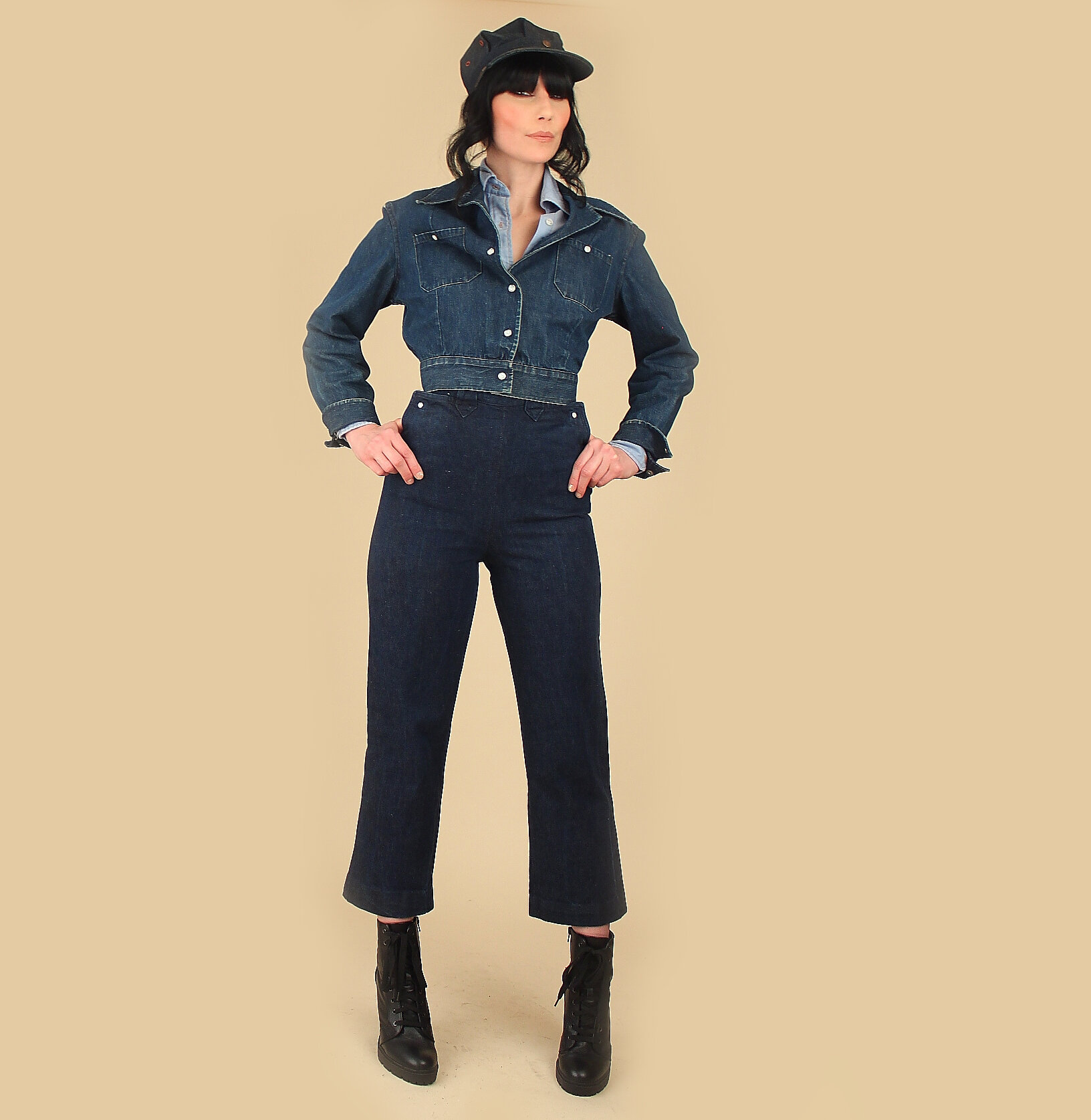 Levi's Short Horn Ranch Jacket // 1940's Sanforized Dark Denim +