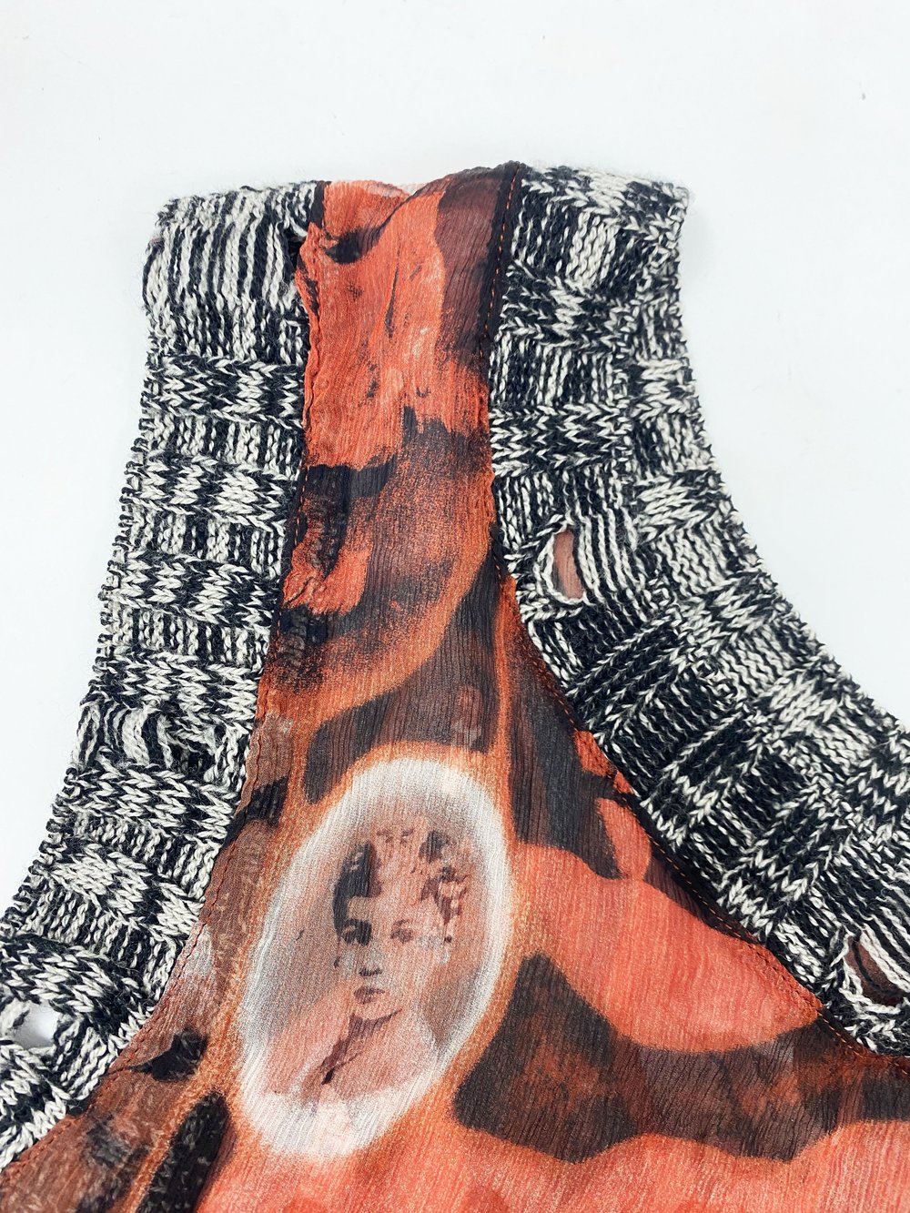 Jean Paul Gaultier F/W 2003 doll print silk top — JAMES VELORIA