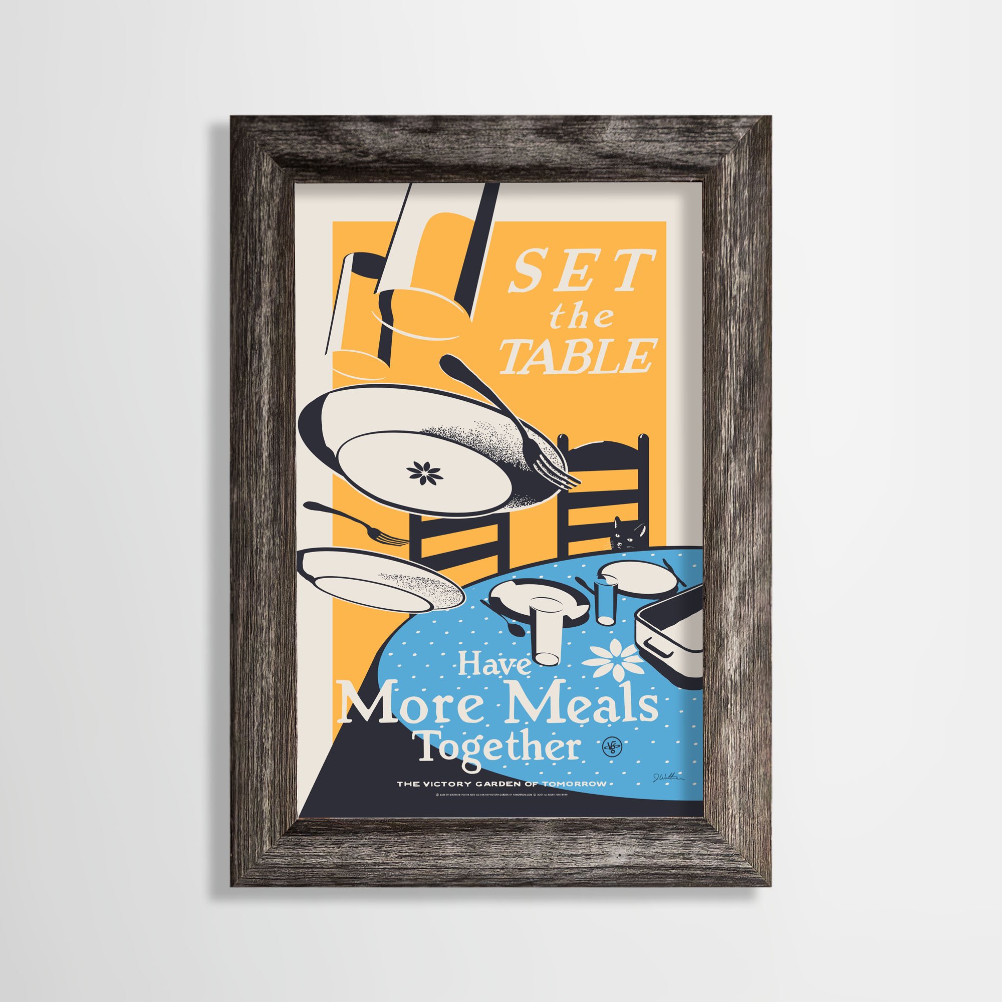 Set The Table poster for dinner time — Victory Garden of Tomorrow
