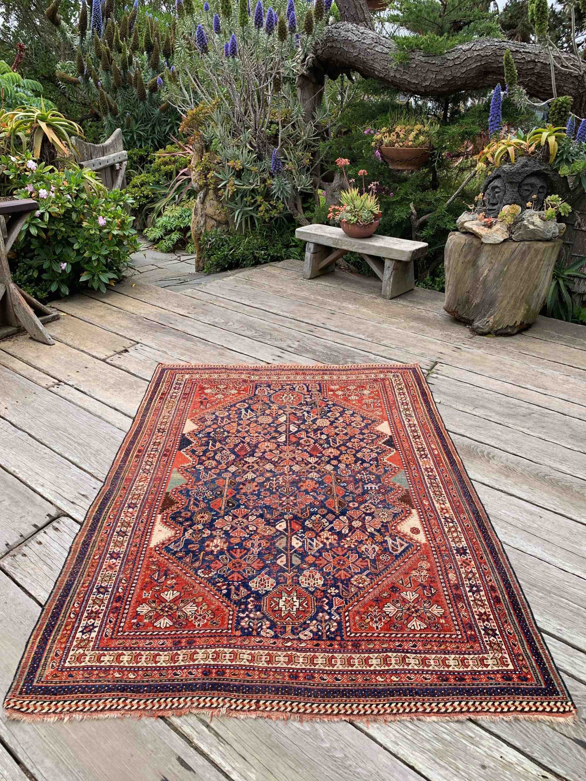Steelman Rugs — Antique Persian Qashqai Shiraz Rug 4'11