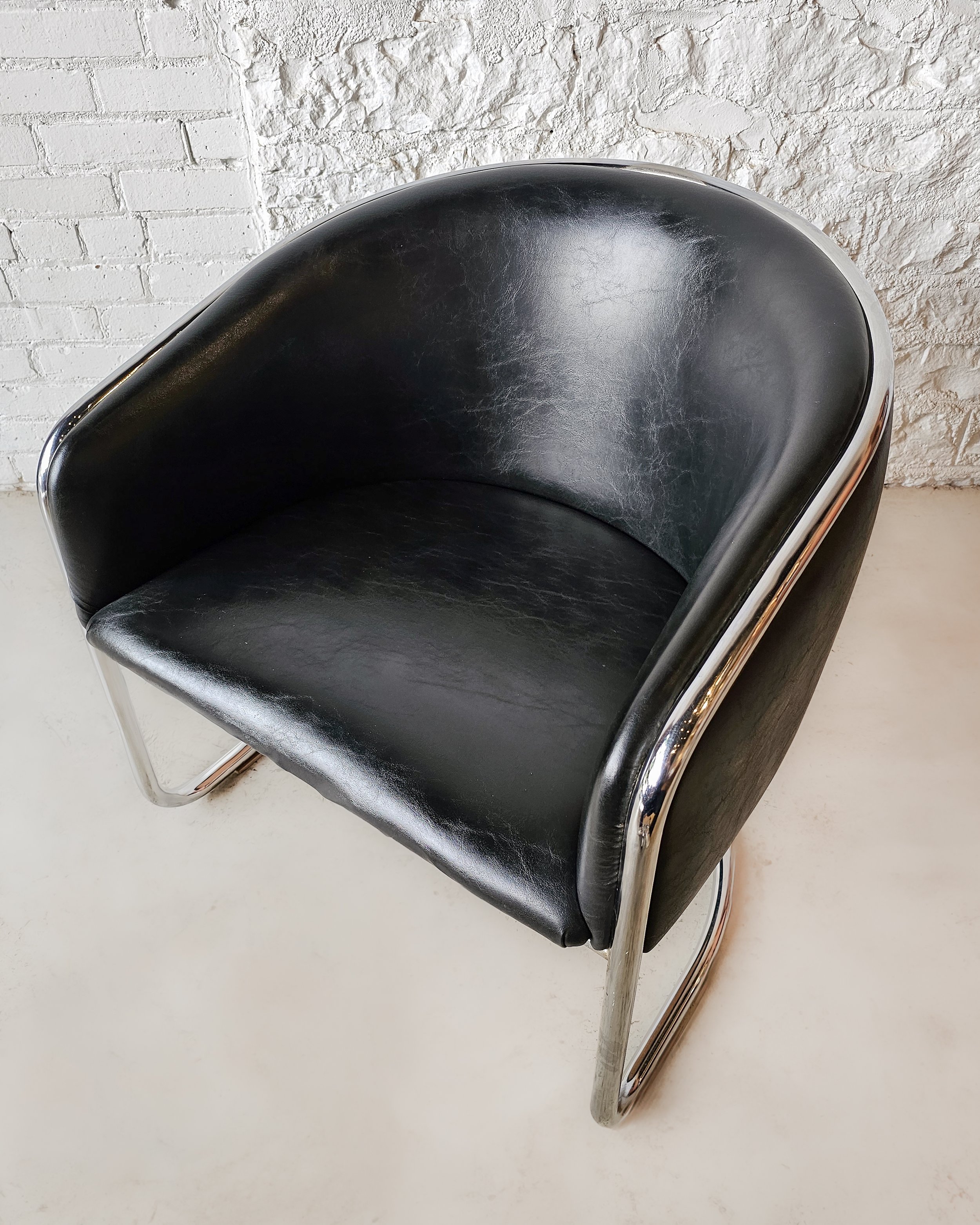 Anton Lorenz Thonet Green Velvet and Chrome Club Chair — MidCentury585