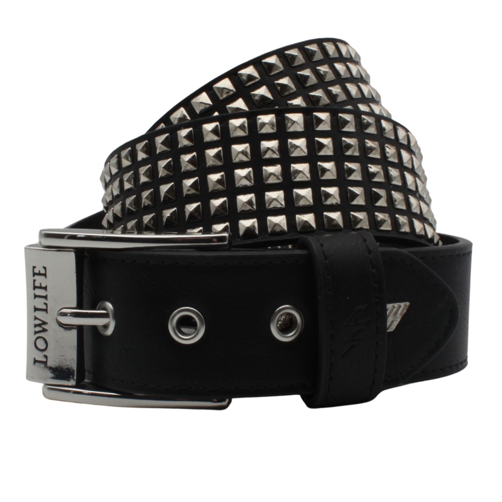 Wallace Studded Leather Belt Black — Lowlife