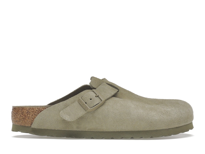 Birkenstock Boston Soft Footbed Suede Faded Khaki - 1019054