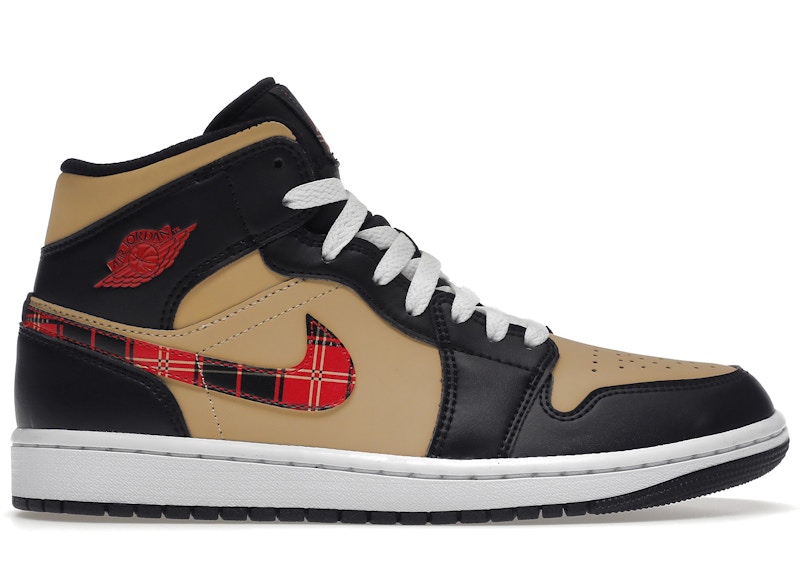 Air Jordan 1 Mid Tartan Swoosh Men's - DZ5329-001 - US