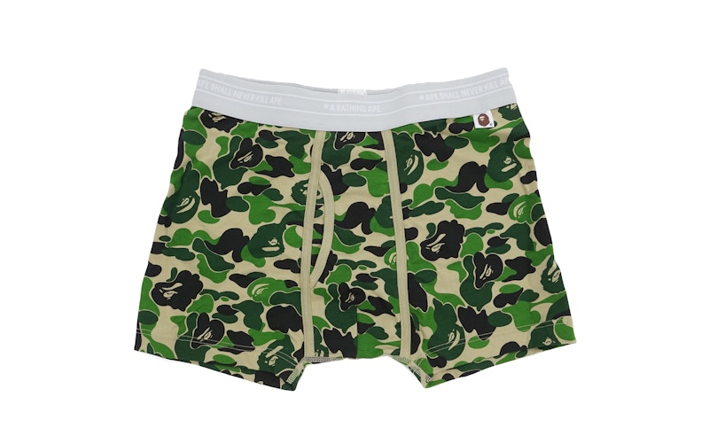 BAPE ABC Camo Boxer Trunks Green Men's - US