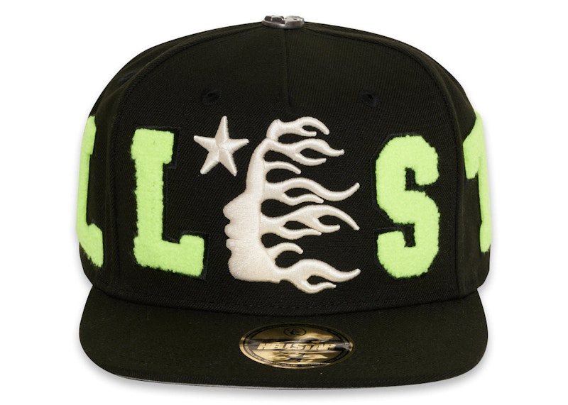 Hellstar OG Patch Fitted Hat Black/Neon Green Men's - SS24 - US