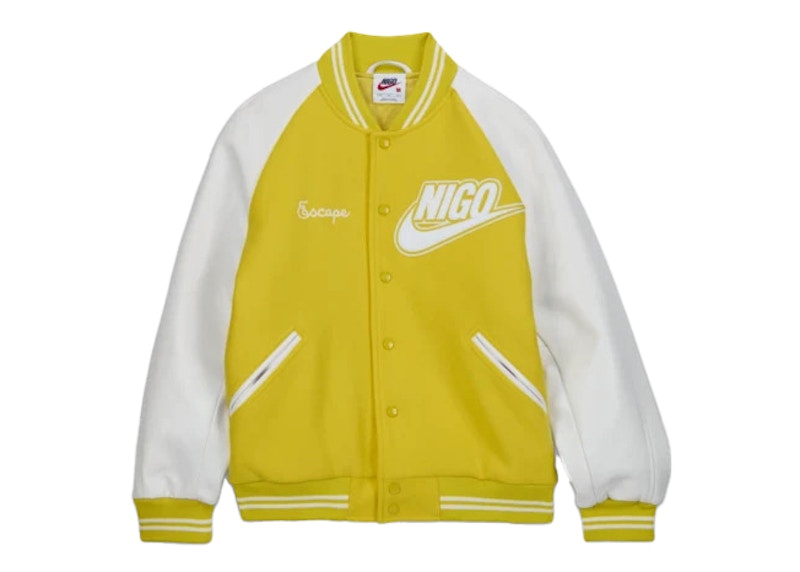 Nike x Nigo NRG Varsity Jacket Yellow Men's - FW24 - US