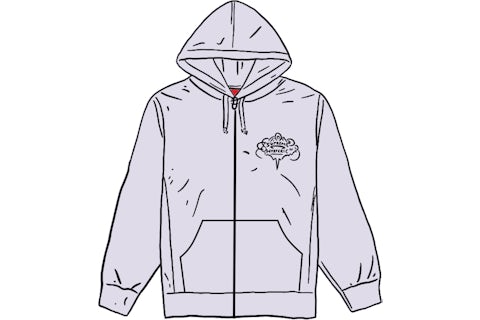 Supreme HYSTERIC GLAMOUR Zip Up Hooded Sweatshirt Ash Grey Men's