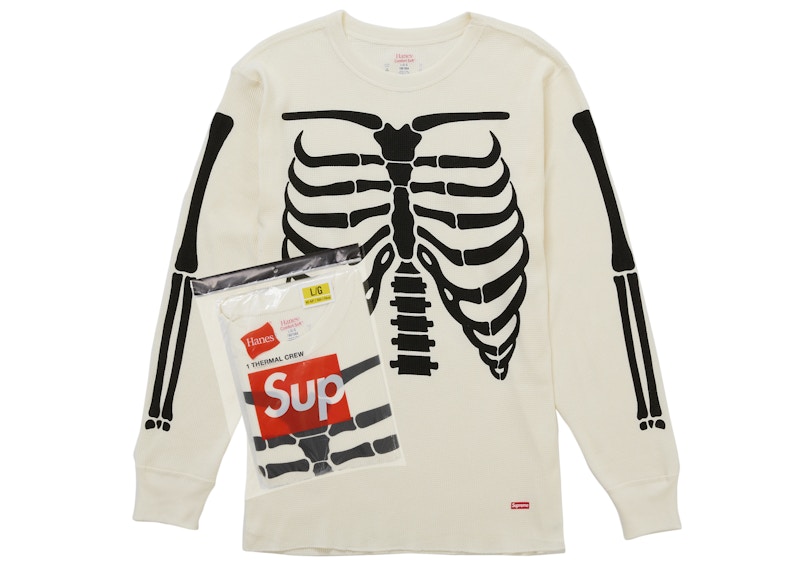 Supreme Hanes Bones Thermal Crew FW25 (1 Pack) White Men's - FW25 - US