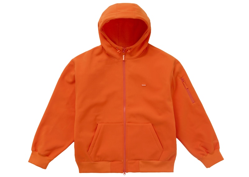 Supreme WINDSTOPPER Zip Up Hooded Sweatshirt (FW24) Orange Men's
