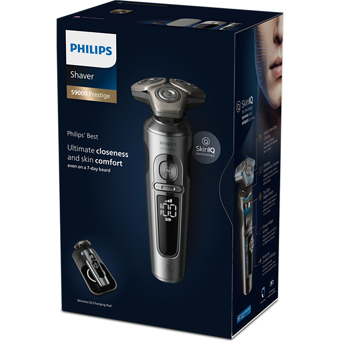 Shaver S9000 Prestige Wet & Dry Electric shaver with SkinIQ SP9871