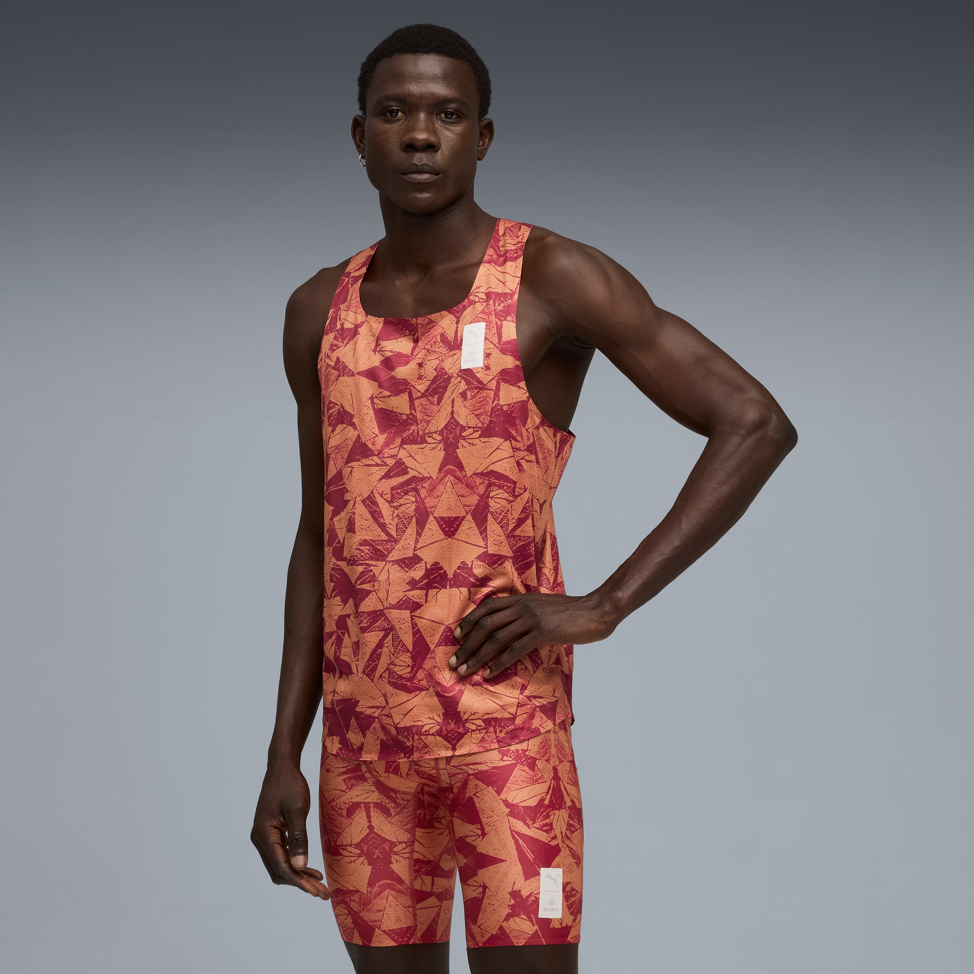 メンズ ランニング PUMA x SAYSKY シングレット AOP | PUMA 日本