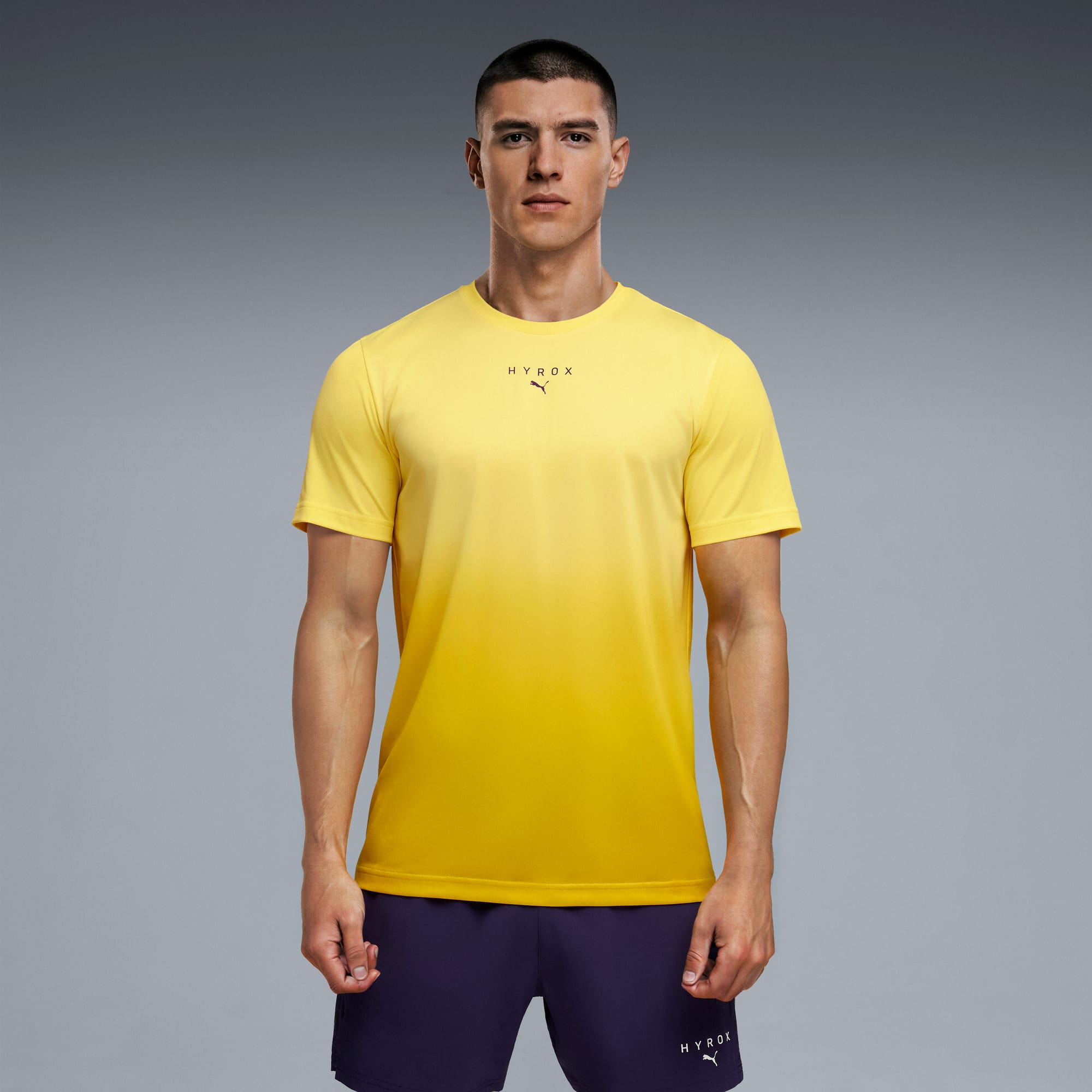 PUMA KUMAMOTO OHZU シャツ ネイビー/イエロー PUMA KUMAMOTO OHZU