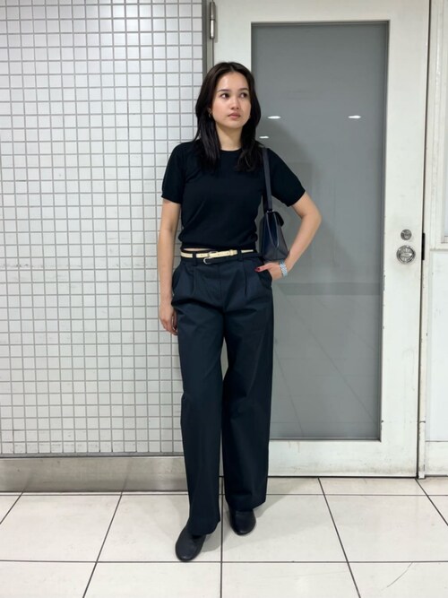 セール】＜ATTISESSION＞ベルト 2タック ストレート パンツ（その他