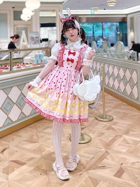 Shirley Temple ハート柄ワンピース 130 Shirley Temple ハート柄