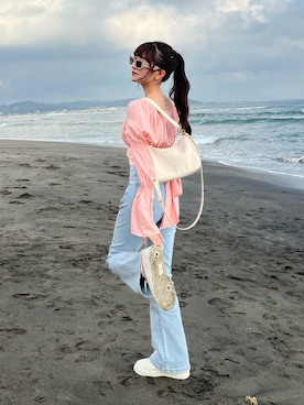 miu miuのサングラス（ピンク系）を使った人気ファッション