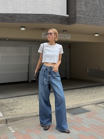 百田夏菜子コラボ】レースコンビルーズデニム｜アングリッド（Ungrid