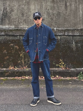 THE REAL McCOY'Sのカバーオールを使った人気ファッション