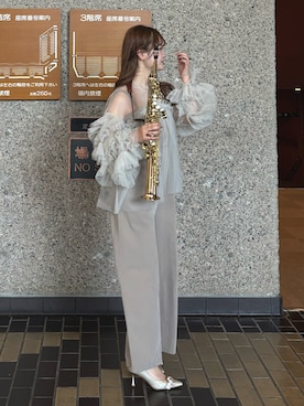ギャザーチュールトップスオケージョン結婚式パーティー 同窓会