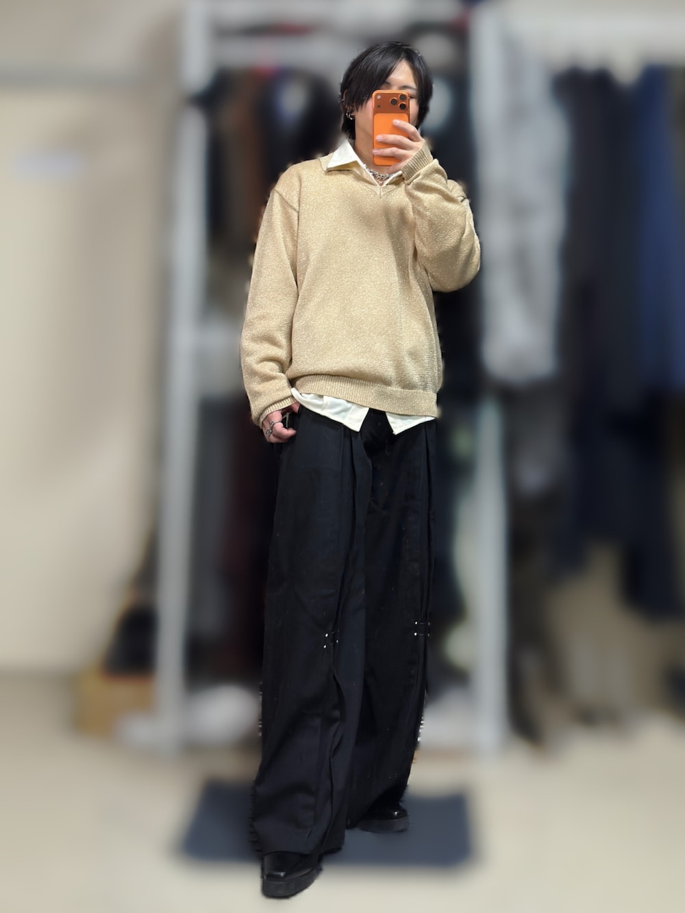 GRANCY】Pierced Tuck Slacks / ピアスデザインタックスラックスを使っ
