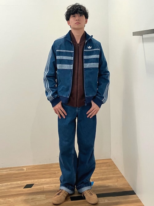 adidas アディカラー ファーストブルー デニム トラックトップ