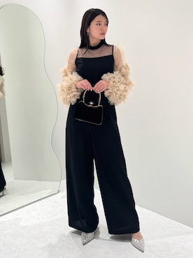 LEJA】ボリュームチュールスリーブオールインワンパンツドレス 2点