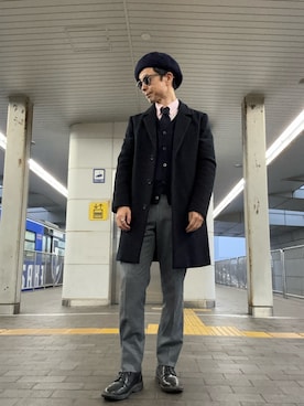 A.P.C.のチェスターコートを使った人気ファッションコーディネート - WEAR