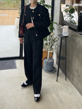 H＞GABA HIGH WAIST SUSPENDERS PANTS 2022FW/パンツを使った人気