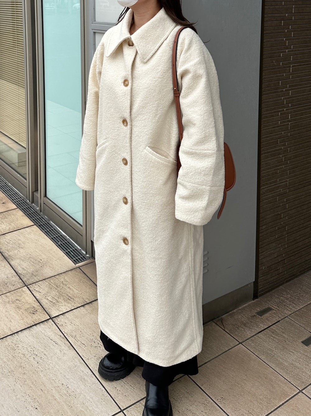 Amiur（エミレ）の「soutien collar shaggy coat / ステンカラー