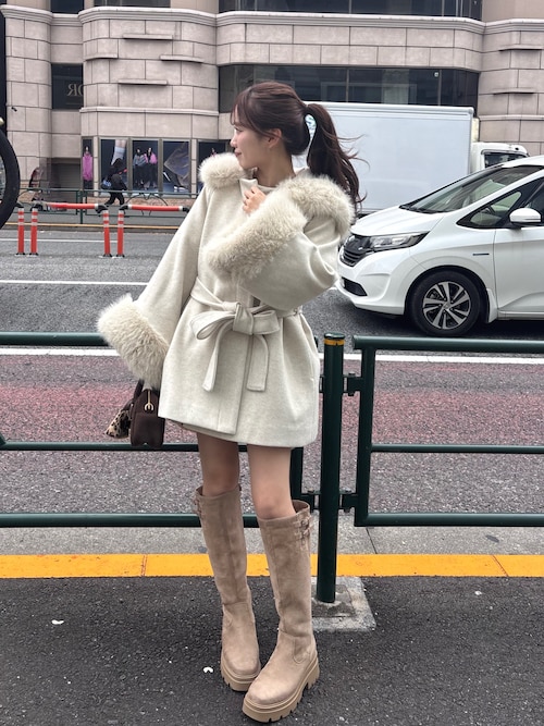 セール】厚底ベルトデザインロングブーツ（ブーツ）｜Chico（チコ）の