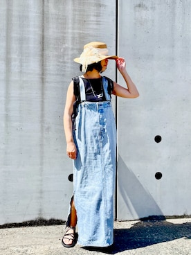 EDWIN×ETRETOKYO COREデニムハイライズサススカートを使った人気