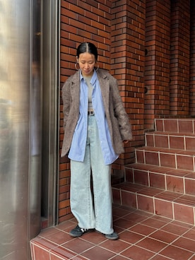 CLANE/クラネ】MIX SHAGGY OVER TAILORED JACKET/ミックスシャギー