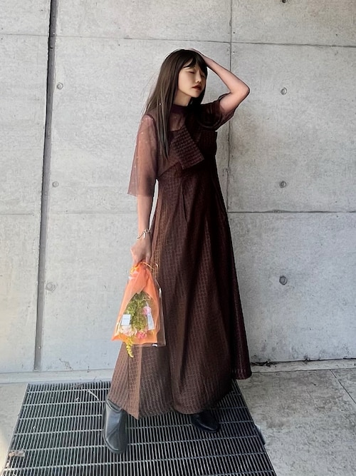 Leja（レジャ）の「【LEJA】ビスチェ風切り替えプチハイネック花柄