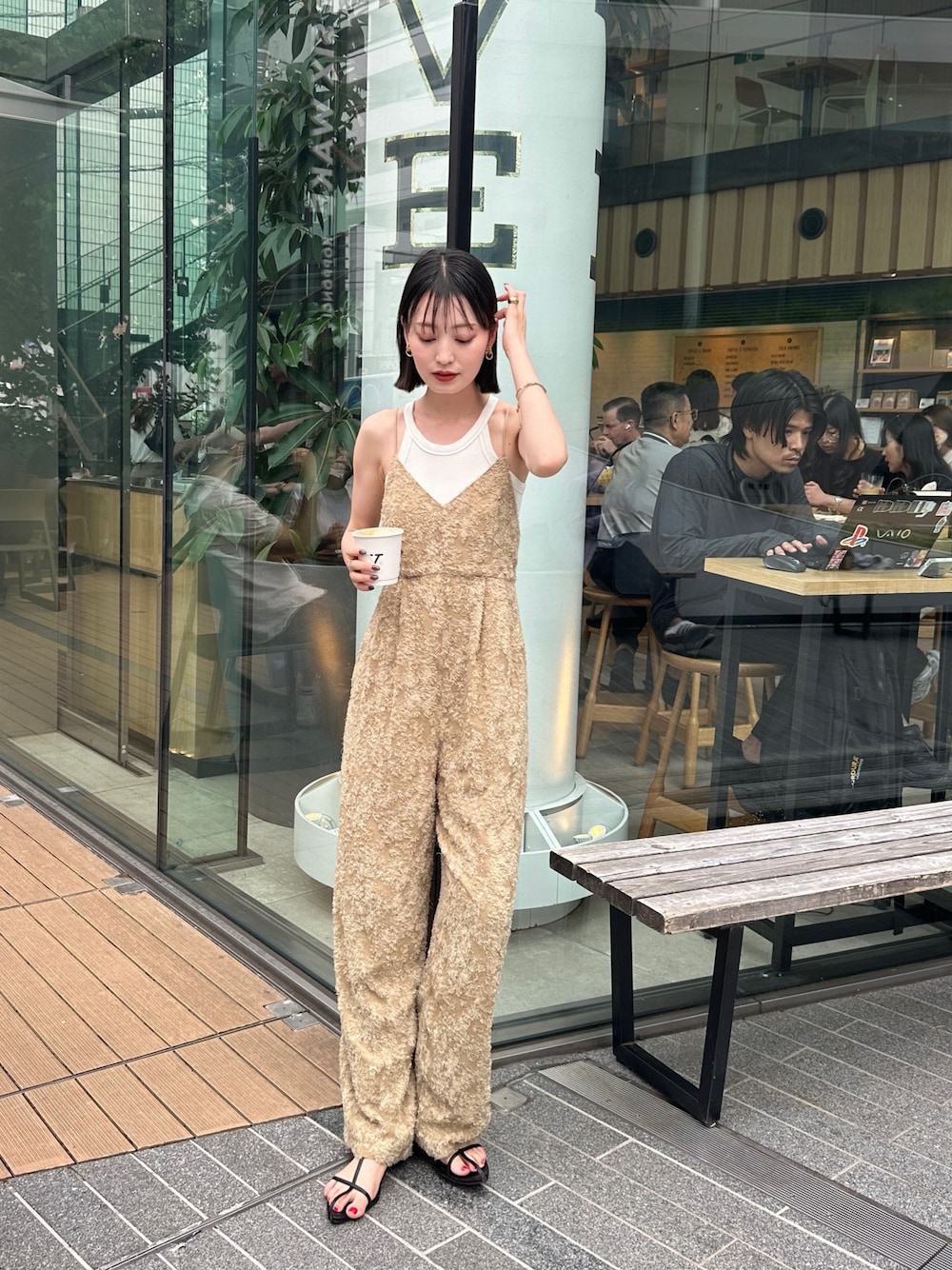 サロペット・オーバーオール・オールインワン CLANE FRINGE CAMISOLE