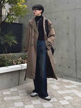 loose double breasted trench coat / ルーズダブルブレストトレンチ