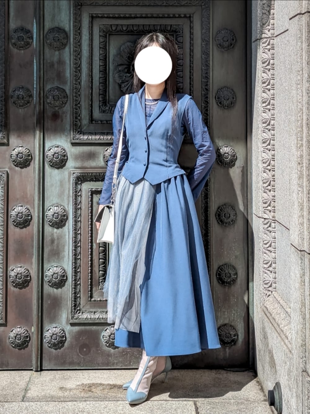 Ameri（アメリ）の「TULLE DOCKING DRESS（ワンピース）」 - WEAR